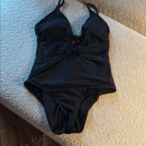 Freshwater Black One-Piece Swimsuit